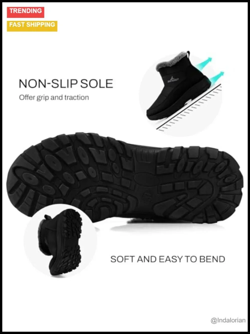 Faux Fur Lined Warm Ankle Boots | Water Resistant Anti-slip Snow Boots for Women